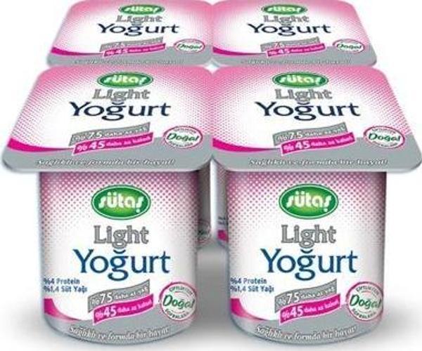 Sütaş Light Yoğurt 4x125 g - Image 1