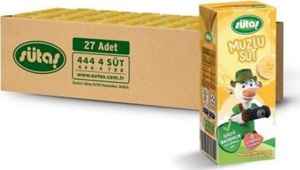 Sütaş Muzlu Süt 200 ml (27 adet) - Image 1