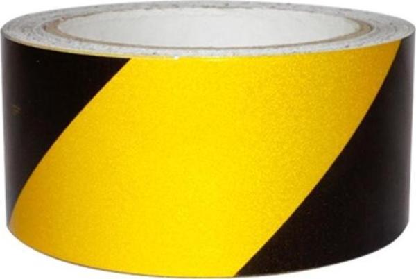 Yer İşaretleme Bandı 50X30 Sarı/Siyah Uyarı - Image 1