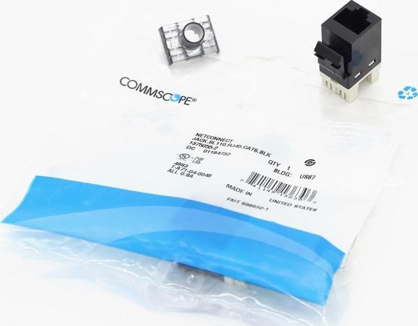 KEYSTONE JACK UTP CAT6 180 D BLACK 1375055-2 (10'LU PAKET ) - Image 1