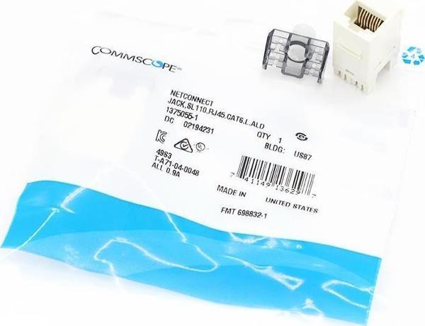 KEYSTONE JACK UTP CAT6 180 D IVORY 1375055-1 (10'LU PAKET ) - Image 1