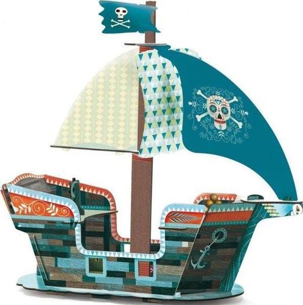 Djeco Korsan Botu 3D Karton - Image 1
