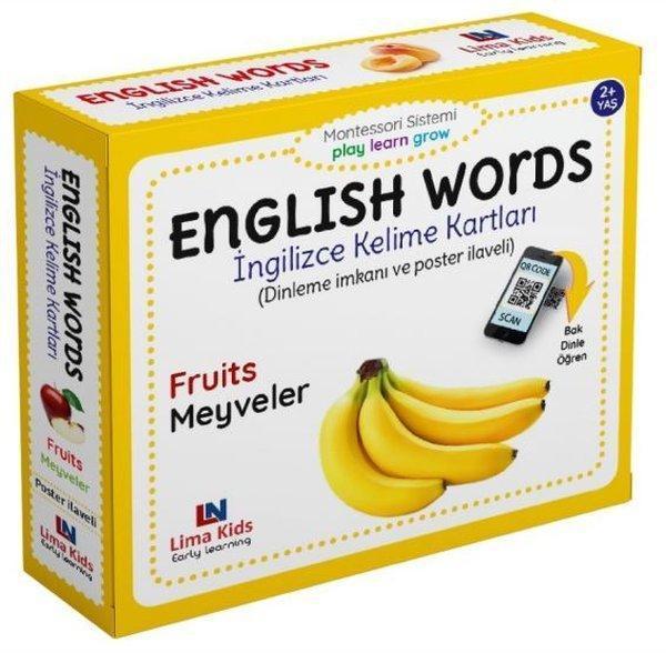 Fruits-Meyveler - English Words - İngilizce Kelime Kartları - Lima Kids - Image 1