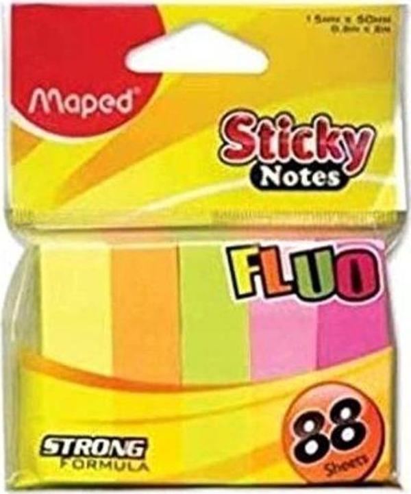 Maped Sticky Notes 15 x 50 mm Fosforlu 88 Etiket - Image 1