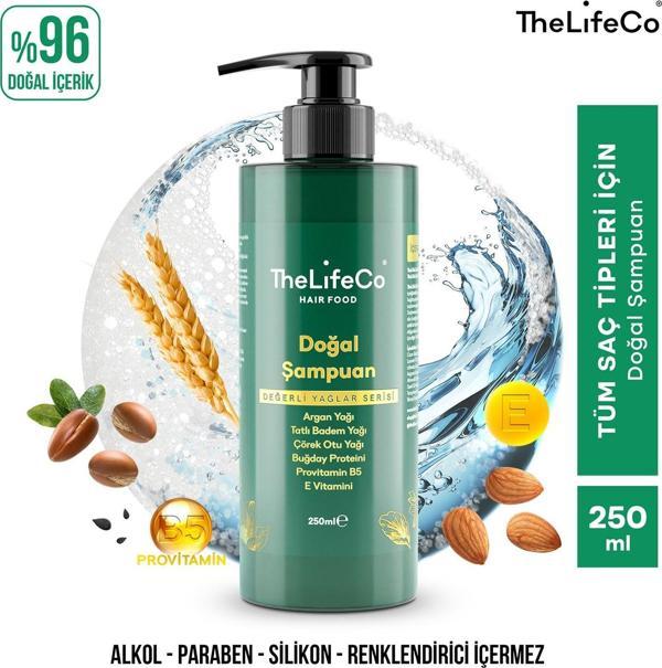 TheLifeCo HairFood Değerli Yağlar Serisi Doğal Şampuan 250 ml - Image 1