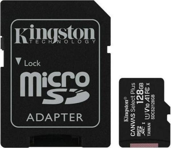 Kingston Canvas Select Plus SDCS2/128GB Class 10 U1 A1 V10 128 GB Micro SD Kart - Image 1