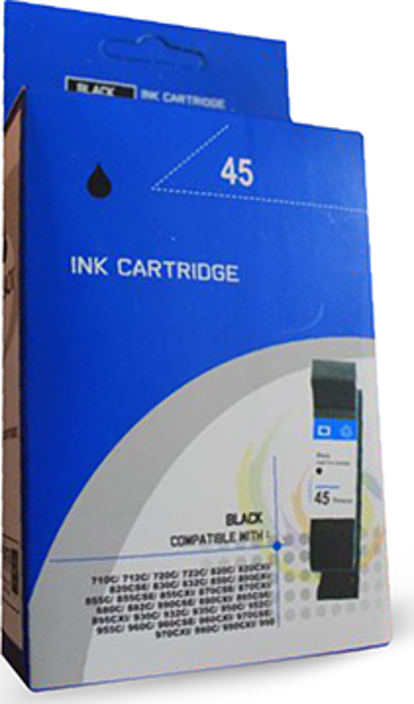BK HP 45A UYUMLU Muadil SİYAH KARTUŞ - HP 1220c/ 710c/ 712c/ 720c/ 722c/ 815c/ 820c/ 830c/ 832c/ 850 - Image 1