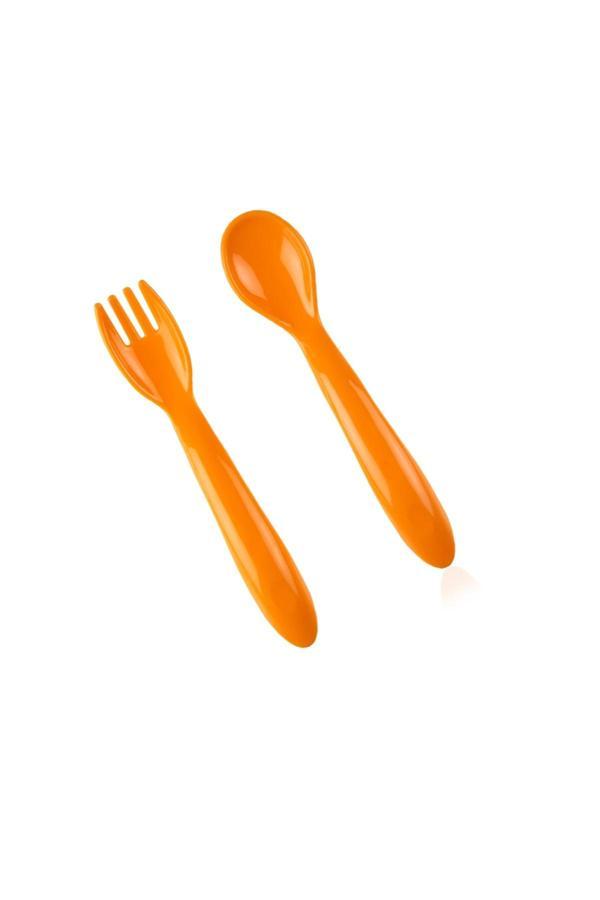 Babyjem Mama Kaşık Çatal Takımı Turuncu - Image 1
