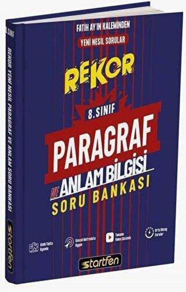 8.Sınıf Paragraf ve Anlam Bilgisi Rekor Soru Bankası - Startfen Yayınları - Image 1