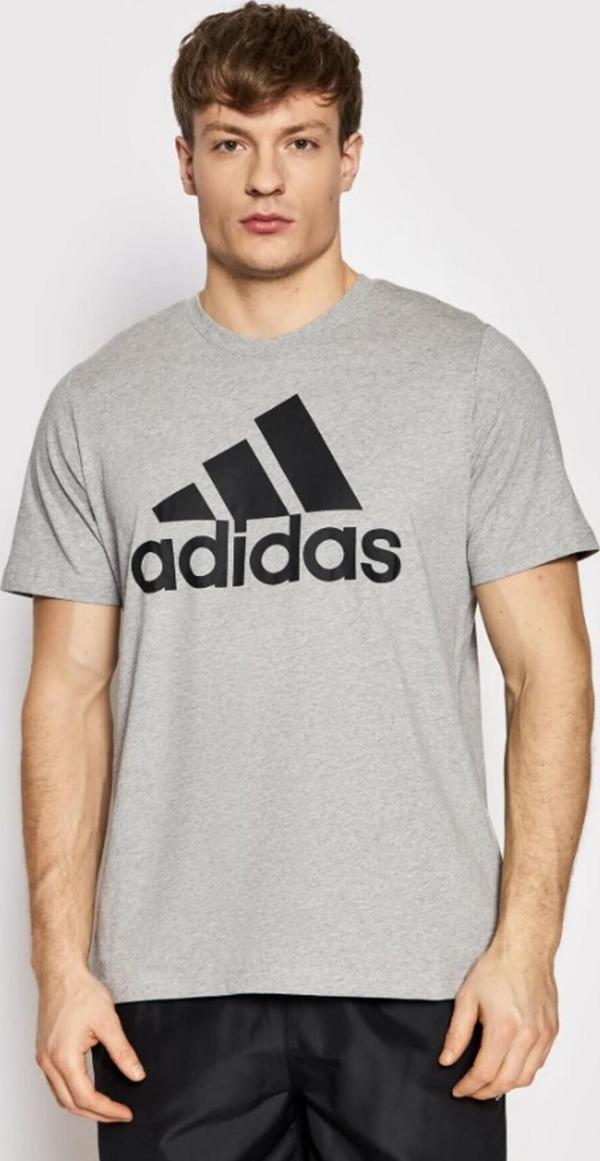 Adidas Essentials Big Logo Gri Pamuklu Erkek T-shirt - Image 1