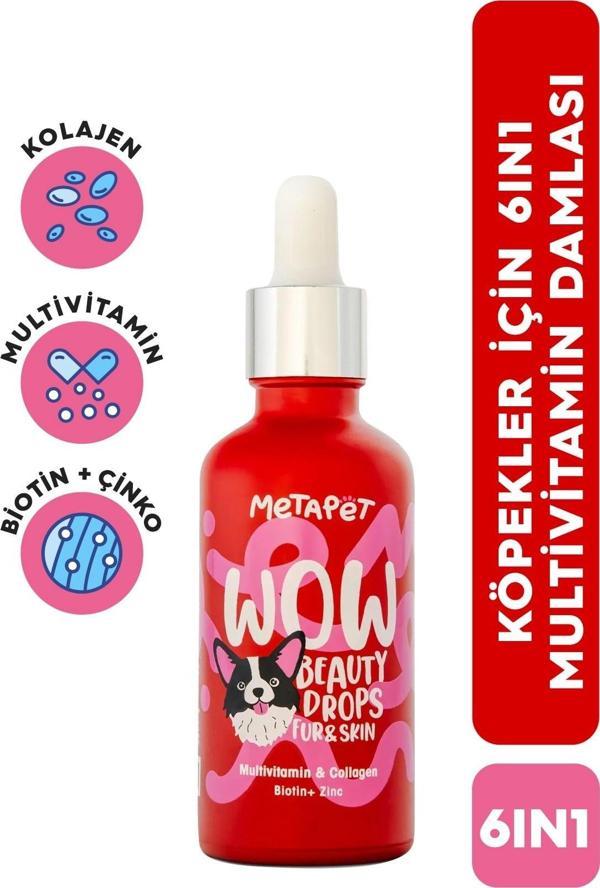 Köpekler için 6in1 MultiVitamin Damlası, Tüy Eklem Glukozamin Deri Sağlığı Destekleyici, Su/Mamasına - Image 1