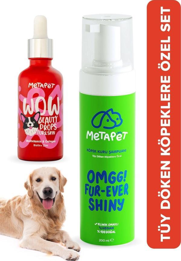 Tüy Döken Köpeklere Özel Set - Multivitamin Damla ve Kuru Şampuanı - Image 1