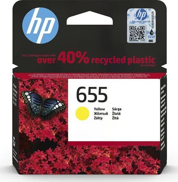 HP Orijinal 655 Mürekkep Kartuşu Sarı CZ112AE - Image 1
