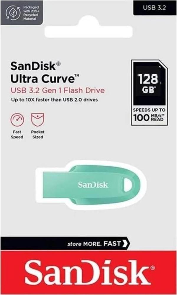 Sandisk Ultra Curve 128GB 3.2 USB Flash Bellek SDCZ550-128 - Image 1