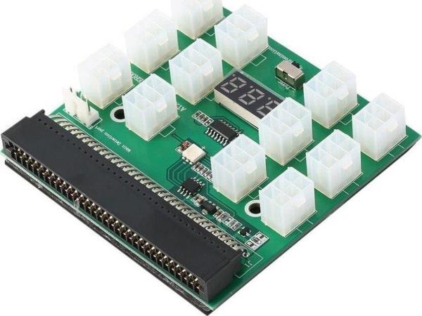 12 Port Güç Kaynağı İçin LED Kesme Panosu 12 V çıkış 6Pin PCI-E Breakout Port - Image 1