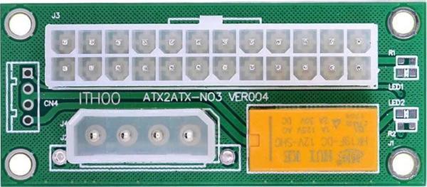 24 Pin to 4 Pin 2 ATX Güç Kaynağı Birleştirici  - Image 1