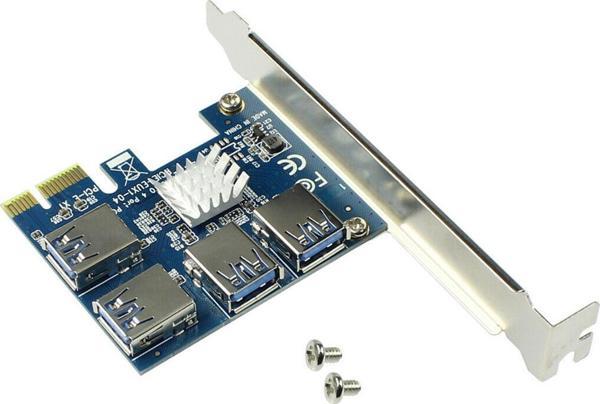 PCI Express Çoklayıcı 1x4 16X Yuva PCI-E Genişletici Yükseltici Kart Çoğaltıcı - Image 1
