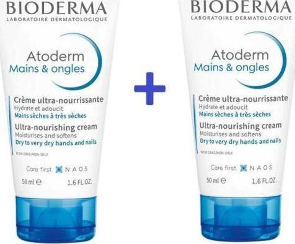 BIODERMA Atoderm Hand & Nail Cream 50 ml x2 İKİLİ PAKET ÖZEL FİYAT - Image 1