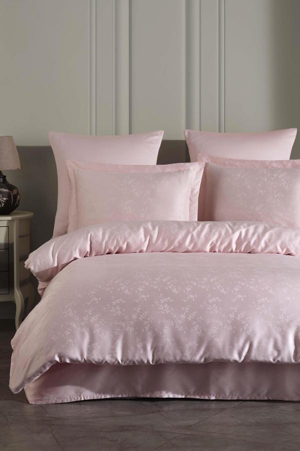 Varol Laura Home Tencel Jakar Nevresim Takımı Çift Kişilik - Eva Pudra - Image 1