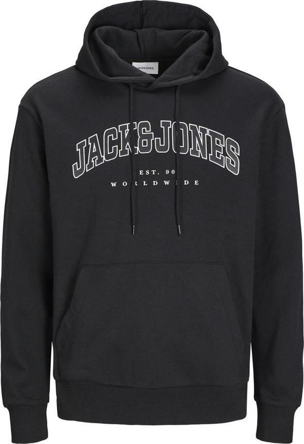 Jack&Jones 12256521 Jjecaleb Varsity Sweat Hood Noos Siyah - Image 1