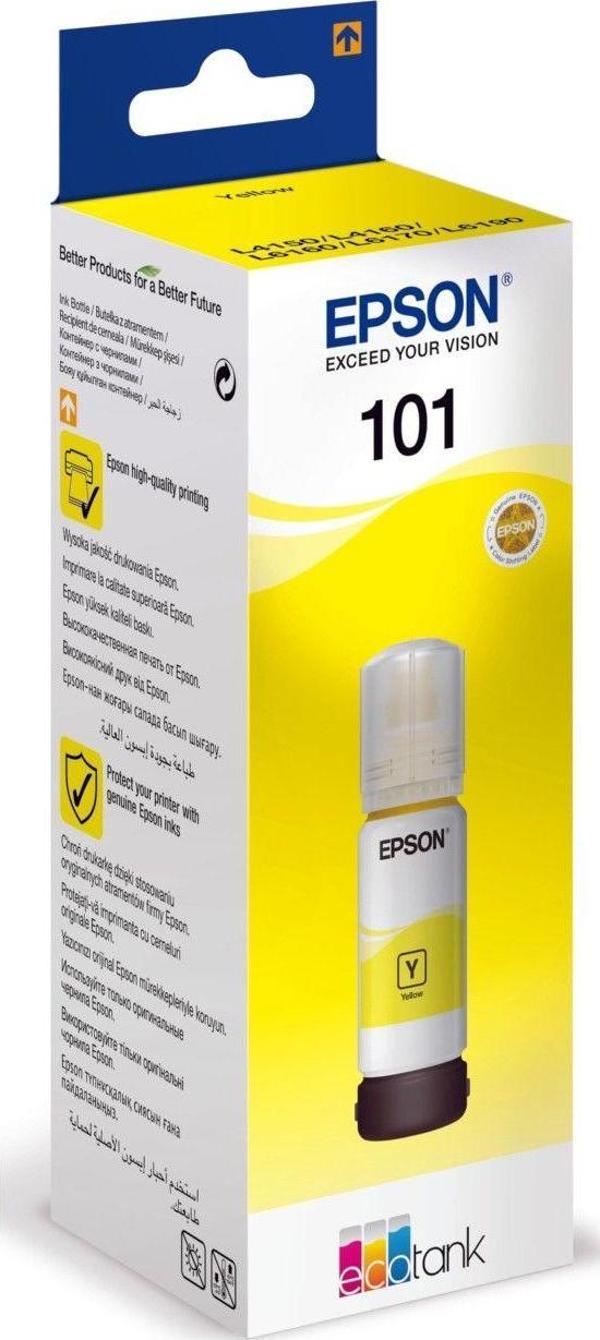 Epson 101 Sarı Mürekkep Şişesi, 70 ml. L4150/L4160/L6160/L6170/L6190/L14150 (C13T03V44A) Yellow - Image 1