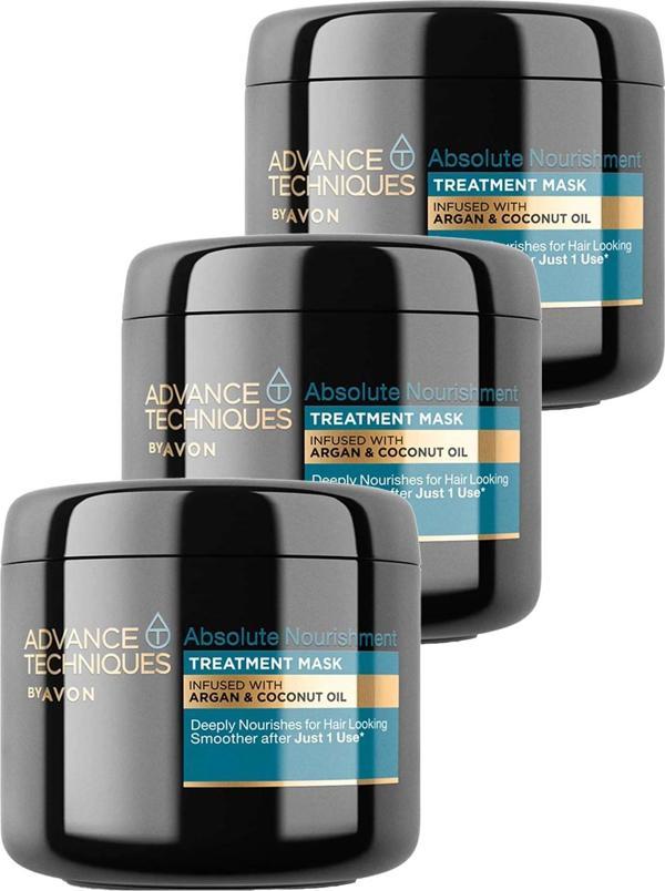 Advance Techniques Argan ve Hindistan Cevizi Yağı İçeren Saç Maskesi 375 Ml. Üçlü Set - Image 1