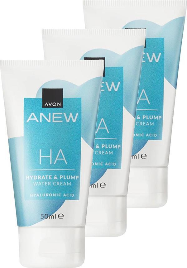 Anew Hyalüronik Asit İçeren Dolgun Görünüm Veren Su Bazlı Krem 50 Ml. Üçlü Set - Image 1
