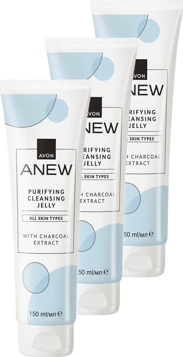 Anew Purifying Cleansing Jelly Kömür Özlü Arındırıcı Temizleyici Jel 150 Ml. Üçlü Set - Image 1