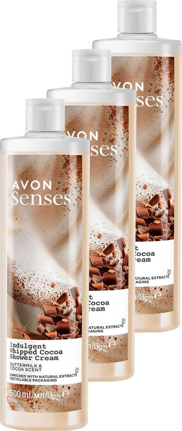 Senses Indulgent ButterMilk ve Kakao Özü İçeren Duş Kremi 500 Ml. Üçlü Set - Image 1