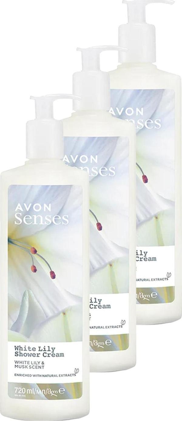 Senses White Lily Beyaz Zambak Kokulu Duş Jeli 720 Ml. Üçlü Set - Image 1