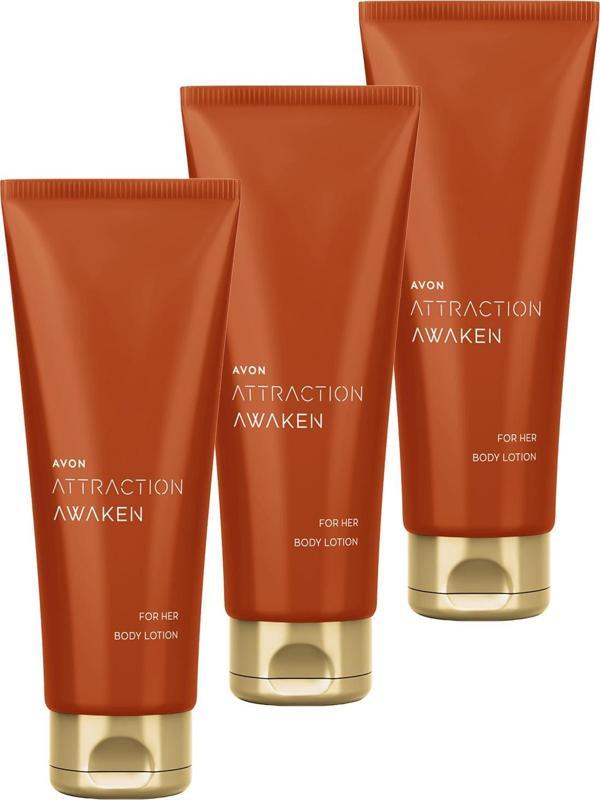 Attraction Awaken Kadın Vücut Losyonu 125 Ml. Üçlü Set - Image 1