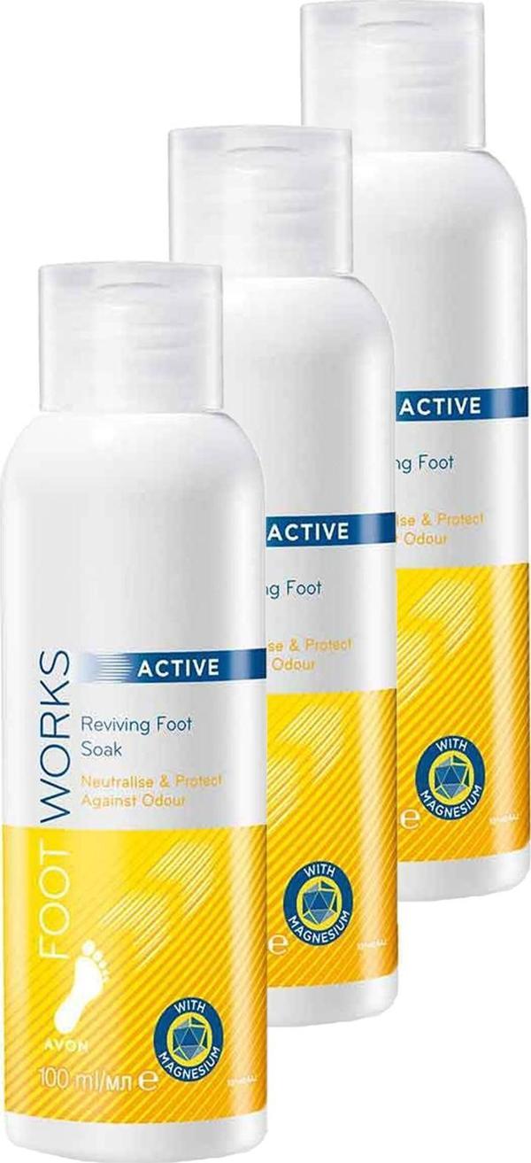 Foot Works Active Canlandırıcı Ayak Banyosu 100 Ml. Üçlü Set - Image 1