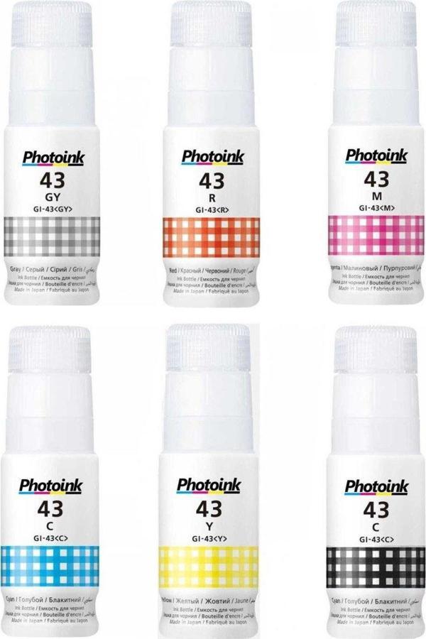 Photoink GI-43 1 Set 6 Renk Mürekkep G540-G640 - Image 1