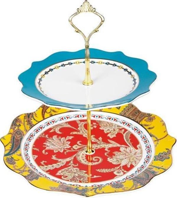Luckyart Frances Bone İki Katlı Kek Standı - Image 1