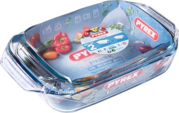Pyrex 2Li Dikdörtgen Fırın Kabı Seti (408B000+ 409B000) - Image 1