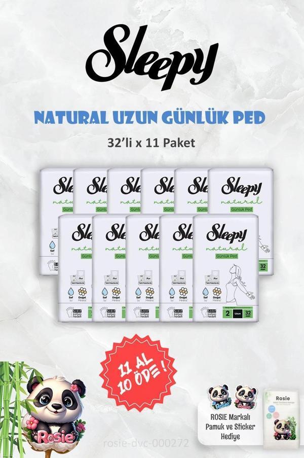 11 AL 10 ÖDE Sleepy Natural Ultra Hassas Günlük Ped Uzun 32 Adet ve ROSIE - Image 1