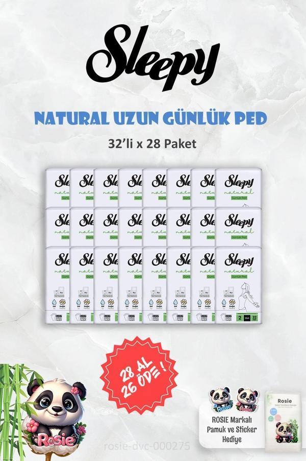 28 AL 26 ÖDE Sleepy Natural Ultra Hassas Günlük Ped Uzun 32 Adet ve ROSIE - Image 1
