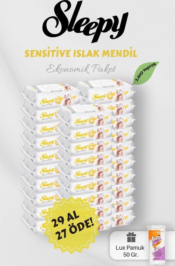 Sensitive 90' lı Islak Mendil 29 AL 27 Öde Hediyeli - Image 1