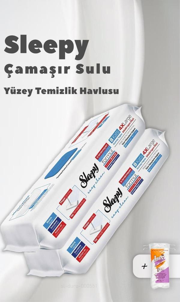 Sleepy 2 Paket 4XL Mopa Uyumlu Çamaşır Sulu Havlu ve Pamuk - Image 1