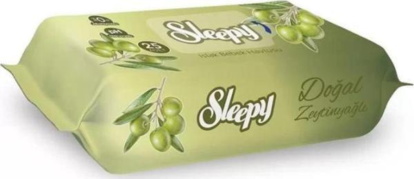 Sleepy Doğal Zeytinyağlı Islak Mendil 25'li - Image 1