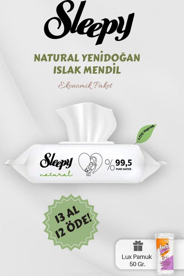 Yenidoğan 90' lı Islak Mendil 13 AL 12 Öde Hediyeli - Image 1