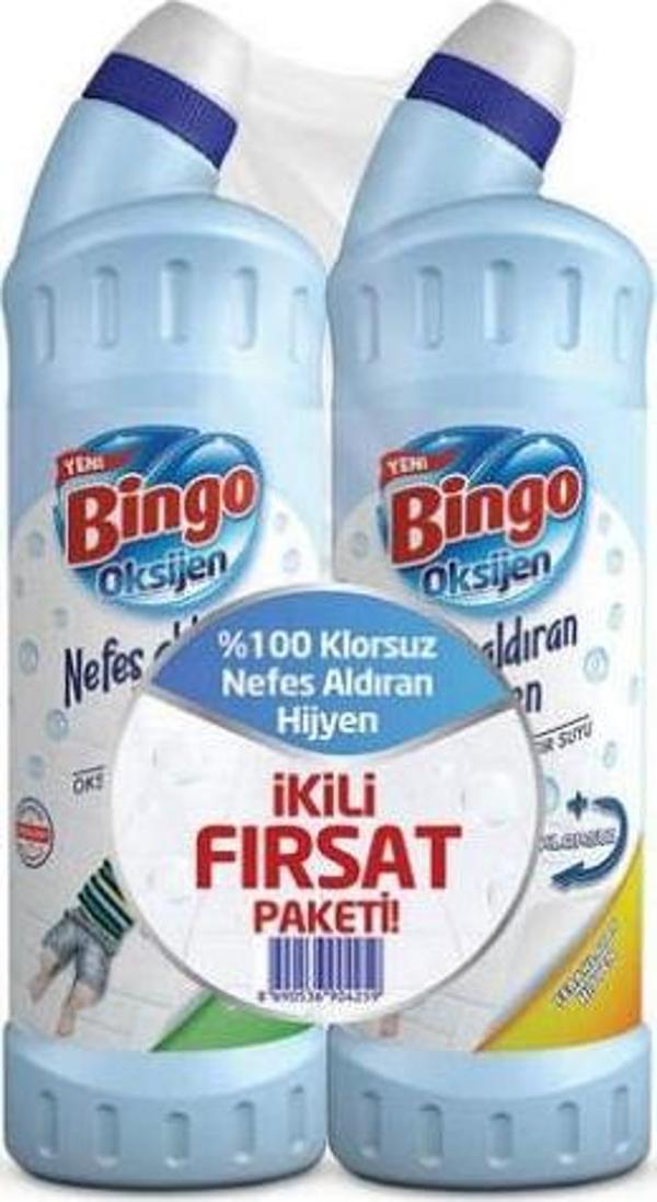 Bingo Çamaşır Suyu Oksijen 2x750ml Okaliptüs+Çam Kokusu - Image 1