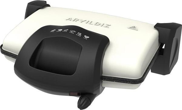 Ar Yıldız Contact Grill Krem 1800 W Tost Makinesi - Image 1