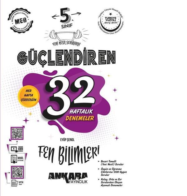 5. Sınıf Güçlendiren 32 Haftalık Fen Bilimleri Kazanım Denemeleri - Ankara Yayıncılık - Image 1