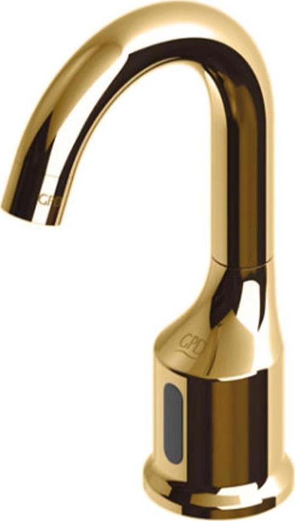 GPD Fotoselli Yüksek Lavabo Bataryası 160 Gold (PVD) Çift Su Girişli - Image 1