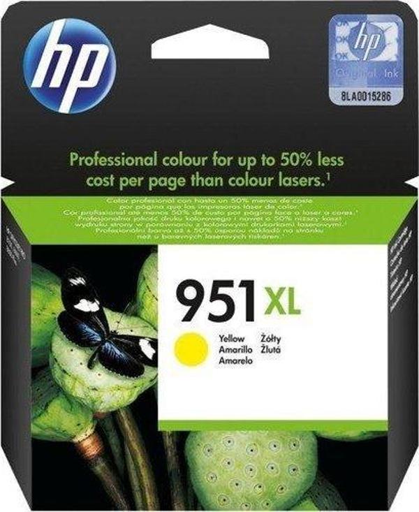 HP 951XL CN048A Sarı Orjinal kartuş / Officejet Pro 251 / 276 / 8100 / 8600 / 8610 / 8620 Sarı Or - Image 1