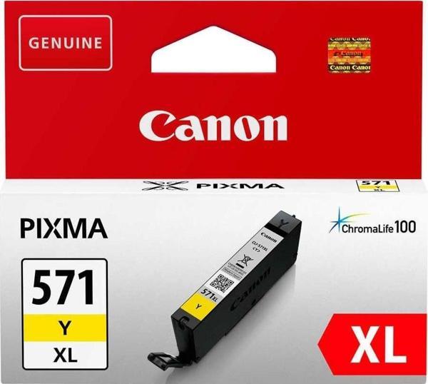Canon CLI-571Y XL Sarı Yüksek Kapasiteli Orijinal Mürekkep Kartuş 0334C001AA - Image 1