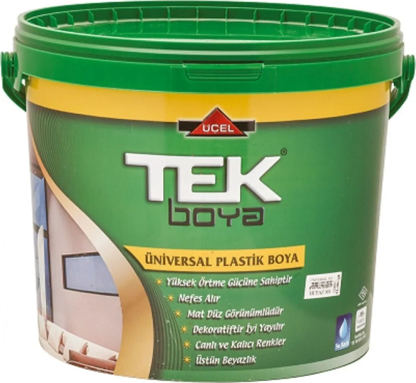 TEK ÜNİVERSAL PLASTİK BOYA BEYAZ 15LT 20KG - Image 1