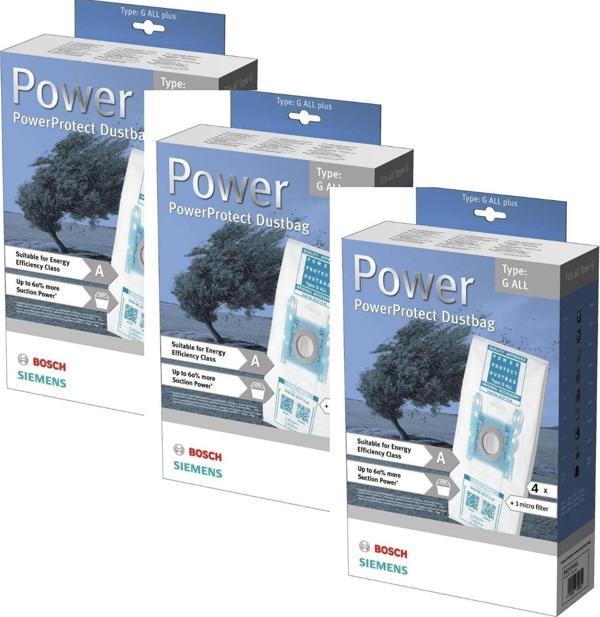 seninürünün 1. Kalite İthal Kutulu BOSCH BGBS4HYG1 5 Katlı Bez Toz Torbası 12 Adet+3 Micro Filtresi  - Image 1