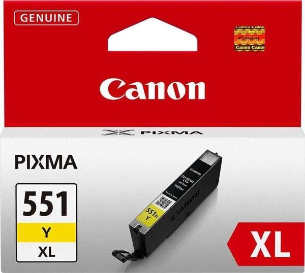 Canon CLI-551Y XL Sarı Yüksek Kapasiteli Orijinal Mürekkep Kartuş 6446B001 - Image 1